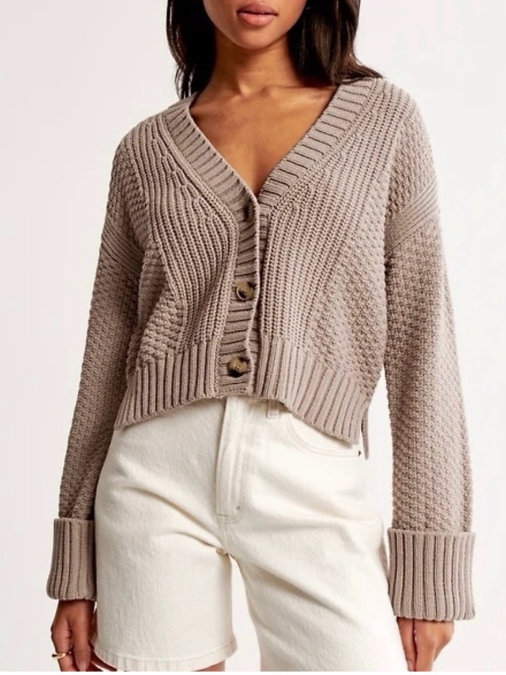 Abercrombie Seed Stitch Cardigan Sweater